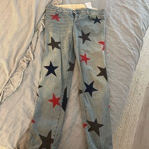 - Stella McCartney Red and Blue Star Jeans